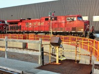 Stored AC4400 from the first ever order of GE's for CP Rail sits behind the turntable at Agincourt. In the foreground is the operating control box. The 9507 is still in storage and most likely won't pull freight again.