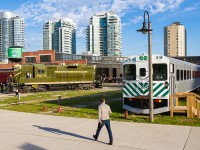 <b>The New Kid in Town: </b> Well, although not necessarily 'new', this 1967-built Hawker Siddeley RTC-85 sure looks good on her Fiftieth birthday. On a sunny May evening in downtown Toronto, a few heads definitely turned towards this beautifully refurbished cab-car. 