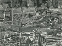 Ariel photo 2 of rail lands at Union Station in the 1930's. Royal York is clearly visible as well.