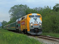 Six minutes out of the station in Windsor, VIA 920 is in charge of Toronto bound train 72 as it approaches Pillette Road at mile 104.01 on the VIA's Chatham Sub.