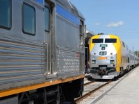 VIA train #73 pulled into Windsor Station, with VIA 903, and is facing face to face with VIA 6251, that will be in Windsor for the Week.