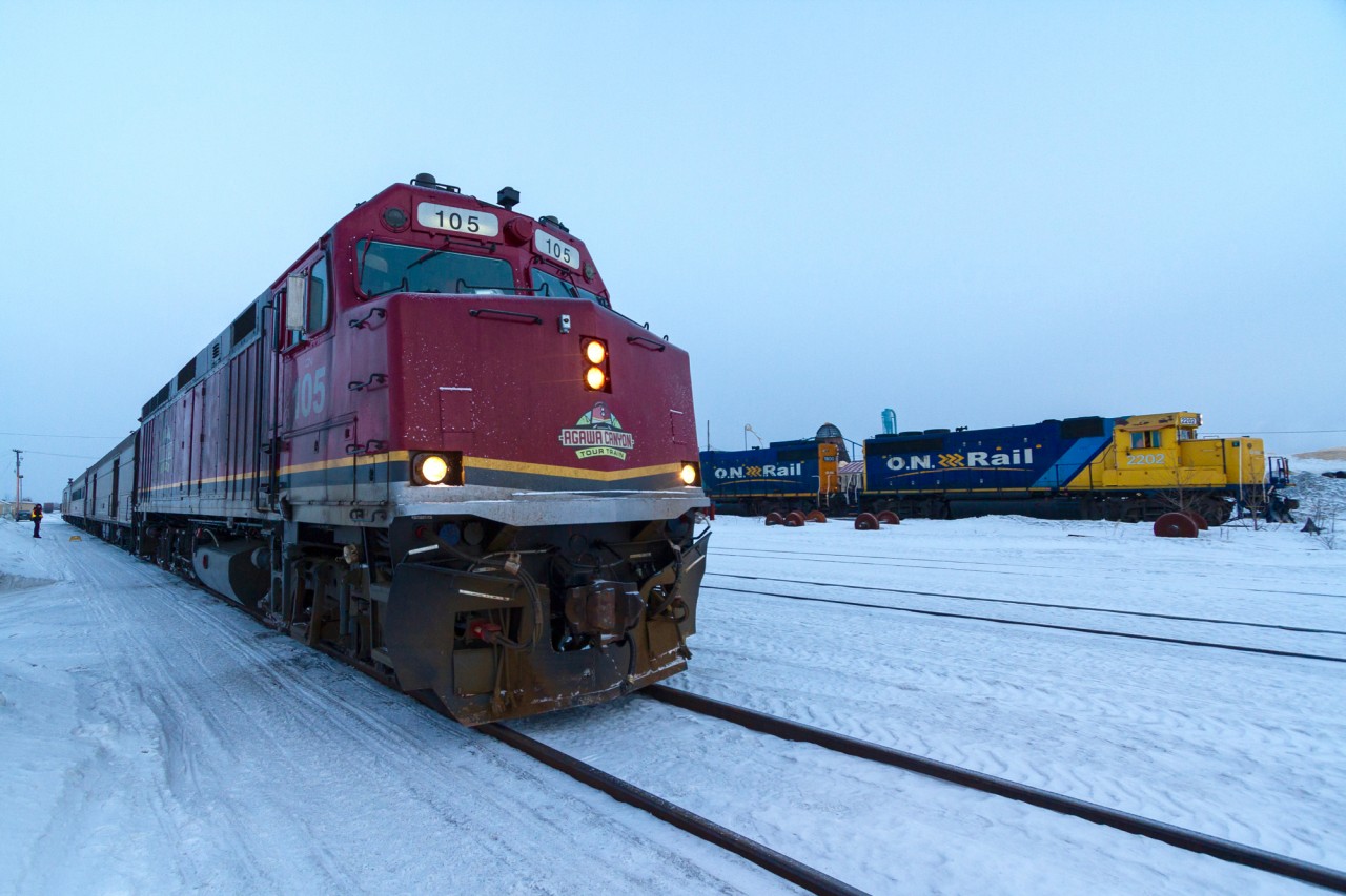 Calling all photographers, videographers and fans of the Algoma Central...As some of you may know, aside from taking photography and chasing trains I keep myself busy playing in a band. One of the songs on our recently released EP is a song called "Black Bear". The song pays tribute to the old ACR and specifically the Tour of The Line train, which I rode from Sault Ste. Marie to Hearst, Ontario in March of 2015. Being one of the final runs to Hearst, it was a very sentimental ride and I had to put the experience to music. Along the way, I took a lot of video of the gorgeous Northern Ontario scenery - which led me to thinking, it would make for a great music video! Although I shot lots of footage, I wanted to reach out to the community and see if anyone would be interested in having their photos or videos of the ACR featured in the video. If you have any potential footage, please reach out to me direct at: lostangelosband@gmail.com