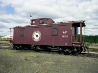 When visiting various railroads, once in a while an opportunity would present itself to grab a nice photo of something other than the road's power. This caboose is a great example. Sitting by itself north of the station and west of the shop (background on left) is AC 10120. Note this one has an underbody flanger blade. It might have been the only one of its' kind.