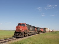 CN 115 on the move again, after meeting 114 just a few miles north of here. Train will yard in Conrich. Shortly after, CN 443 would head north. Decent amount of action in a short amount of time on the Three Hills Sub. 