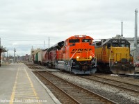 Strange sightings on GEXR - For a day or two one of these SD70ACe's was tested on GEXR, at the time 432 would meet 85 in Kitchener (which means terrible lighting) so an overcast day is the one to want. These were indeed somewhat strange days on GEXR since just about anything EMD London made would make an appearance on test runs.
<br>
Kevin was there for this too :) 