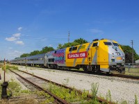 This view really shows you just how much has changed over the last few years. Despite my reminiscing of what was, it was a great weekend for trains and photography. Here, on a hot and lazy Sunday afternoon VIA 905 leads train 73 over Lacroix Street. After making it's daily station stop at Chatham, it is well under way bound for the end of the line at Windsor. 