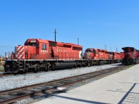 Sold and stored SD40-2's on the west end of plant #2 tracks.