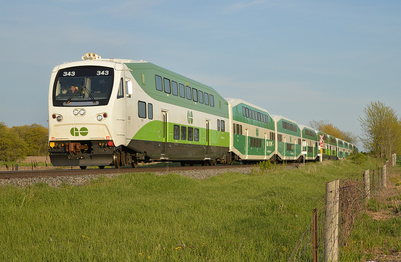 A new member of the fleet leads GO 810 on its return trip home.
