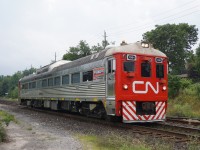 CN 1501 rolling through Hardy after waiting for 385 to finish up work at Paris.
