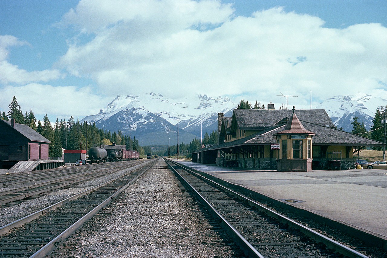 I do not image much has changed from back when I shot my earliest image at Banff, 1978, but I do know the view must be just as spectacular. The station was deemed a Heritage Building back in 1991, and sees visits from the VIA Canadian and the Rocky Mountaineer.
