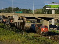 CN 309 with a pair of ET44AC's (CN 3004 & CN 3034) bypasses a crew change at Turcot West as it heads towards Taschereau Yard where it will set off the headend TankTrain cars (usually CN 309 bypasses the yard).