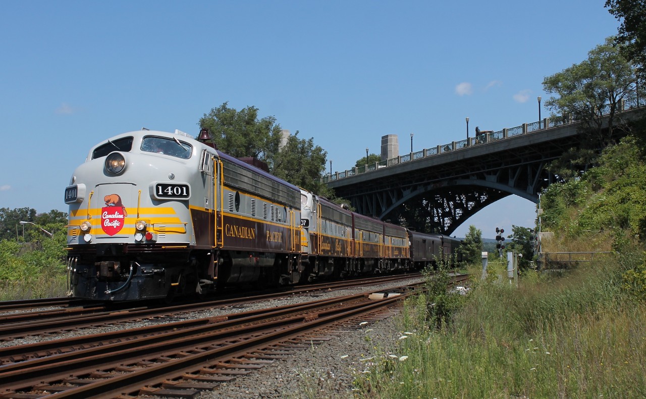 The CP Canada 150 train passes under the York Blvrd. bridge in Hamilton, ON. on the Hamilton Sub. This chase day was very fun and I was glad I could make the journey up from Windsor for the train.