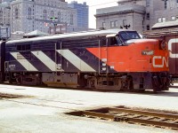 CN 6777 sits in Toronto Union Station in June 1972. 