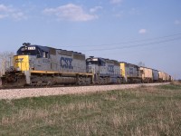 CSXT #321 from Buffalo and St. Thomas rounds the "Ice House" curve on the CN Caso Sub approaching Windsor South and the Detroit River Tunnel. 