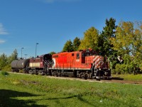 After switching Traxxside Transloading, PDI Massey and the OSR/GEXR interchange, OSR is seen returning southbound at Woodlawn Rd in Guelph with veteran CP power (You can't go wrong with the OSR!).  This day's job would work PDI Elizabeth and other industries before heading home to the junction.