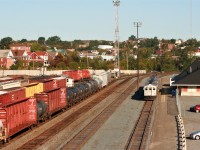 I went down to the yard again the other day to see the VIA train leave for Whiteriver. I knew they had RDC's powering the train, this was my first time seeing them in person. They were amazing! Also, there was another surprise waiting in the yard, a CP Gp-9u that was in very nice shape (to my eyes). This was one of the last things i expected to see, any ideas where it's headed? 