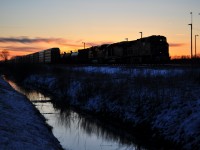 CP 646 sits in the dying light of a cold winter evening. Among the engines were CP 8572, BNSF 9053, and the one I was surprised by most, was ex-Seaboard System SD40-2 CSX 8153.