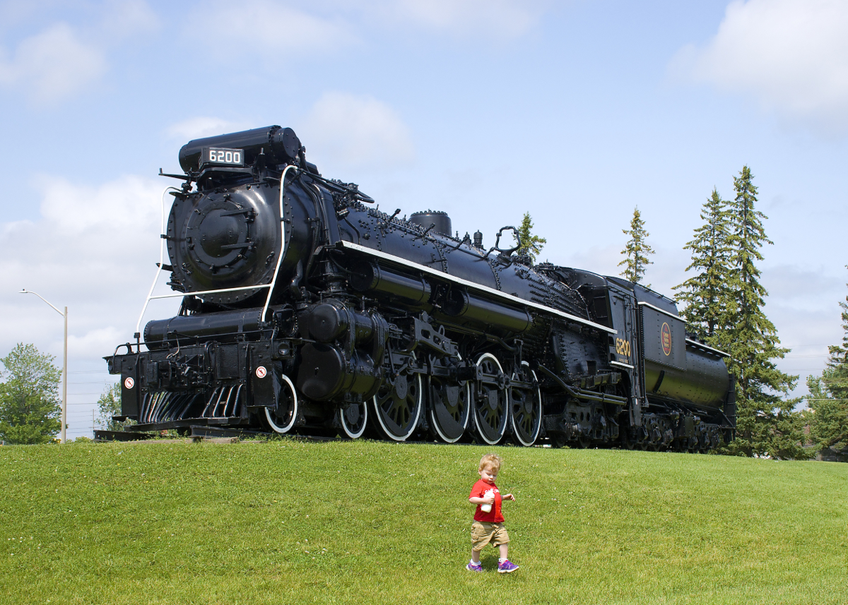 My daughter has fun running around CN 6200, which is currently in the middle of being cosmetically refurbished.