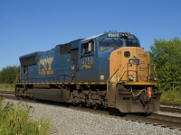 A CSX SD70MAC basks in the sun in Beauharnois a few hours before sunset. With EMD's being stored in large number on CSX, it was a nice surprise to encounter this unit here.