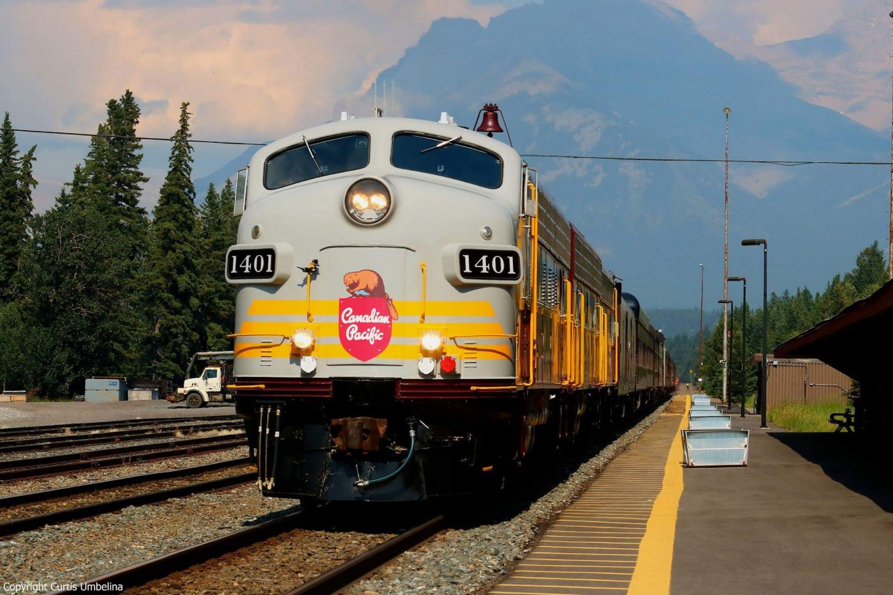 While away on Vacation in Calgary the CP150 train made a Random
Stop at Banff on route to BC