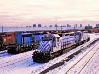 A trio of CITX lease units on the west end of the shop tracks. The 3097 is an ex Southern Pacific SD40 while the 3091 is ex CP Rail SD40 5552.