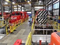 While GP20eco 2319 is in for maintenance SD40-2 6050 is getting prepped to go back into service for snowplow/local service as required.