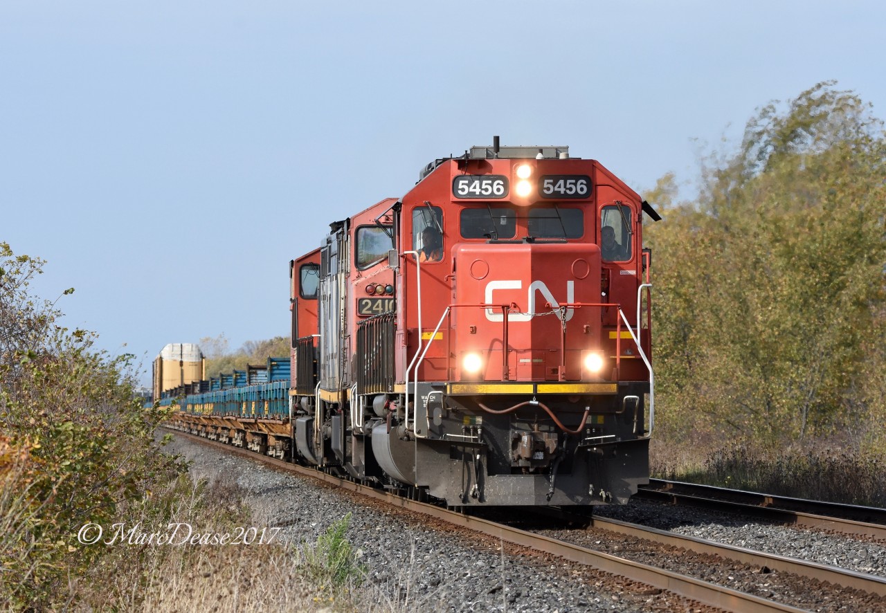 Train 509 returns to London from Sarnia. ON., with CN 5456, CN 2410 and CN 5463.