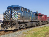 Sometimes you just get lucky enough, like capturing a slow rolling westbound freight on my lunch break. I am sure that the cab door on CEFX 1059 was providing enough of a breezeway for the crew during a particularly warm spell during October. Trailing is CP ES44AC 8902.