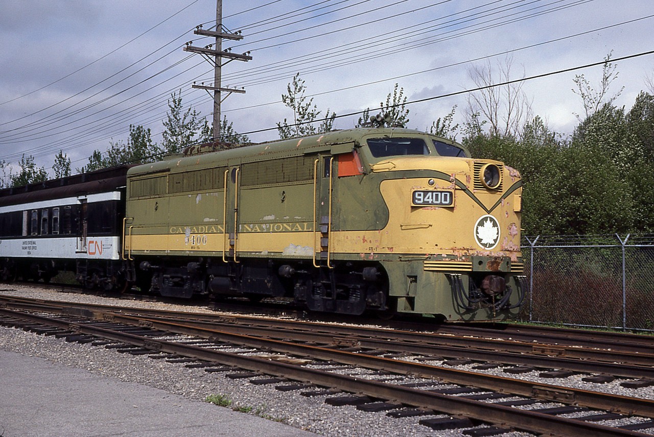 This classic old MLW FA-1, built in 1950 is now protected indoors at the Canadian Railway Museum (Exporail) at Delson, Quebec. Cosmetically restored and beautiful.  But there was a time when the old cab unit languished outdoors at the Museum of Science & Technology, suffering from the cruel elements of the Ottawa winters. This locomotive was retired from active duties in 1968. In 1969 she went on display. In 1986, it was off to Montreal, where a new paint job was applied and in 1989 it was over to Exporail. After just reading about the loss of the old CP 4723 to the scrapper at Farnham, it is good to know not everything diesel is tossed in this country.