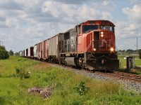 A short CN 439 heads through Windsor on the former C&O returning from a trip to London. During this period this train would leave Windsor in the morning and return in the afternoon, making it easy to photograph. Today 438 -this trains counterpart- leaves around 1700 and returns in the early morning.