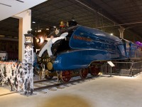 The <i>Dominion of Canada</i> is decorated for Halloween at Exporail.