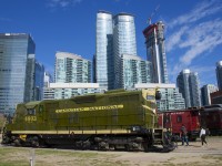 CN 4803 and other preserved equipment can be found by what was CP's John Street Roundhouse (now the Roundhouse Park), surrounded by a sea of condo's and other development. It was not always this way, as this area (known as the Railway Lands) once featured an endless amount of tracks, roundhouses and yards until this area started being redeveloped during the 1980's.