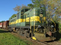 After assembling the mornings consist, York-Durham's RS-3 #22 has been parked in the back track.