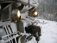 Some light on the snow. Front of BCOL 4648 after a little snow.