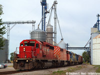 And one of my oldies - knowing this operation was on borrowed time, I convinced my Fiancee to go to Sarnia a couple days early as I wanted to shoot D724 to Blenheim with CSX geeps. Tuesday/Thursday was when D724 was ordered out of Chatham and D725 would bring some four axle power down in the morning for an afternoon run to Blenheim so what you see here is a typical Tuesday/Thursday four unit consist. I should also re-iterate this line was horribly slow, when was the last time you followed a 90 car train, 50 miles at 15 MPH? It took four hours and change, not including time building their train at Sarnia. Ordered 0600, arrived Chatham 1300. Tupperville is a neat little town, very small, one railroad customer, and has had no rail service since 2013. Rails are intact and Chatham-Kent is still looking for an operator. One day they might realise they aren't going to find someone willing to do it 'for free' and actually have to fork some money to retain rail service. But I fear it's already too late. We'll see what happens.. the final chapter hasn't been written yet.