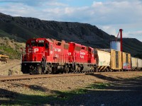 CP nos.3075 & 5014 catch the early evening sunshine as they switch the yard in Ashcroft.