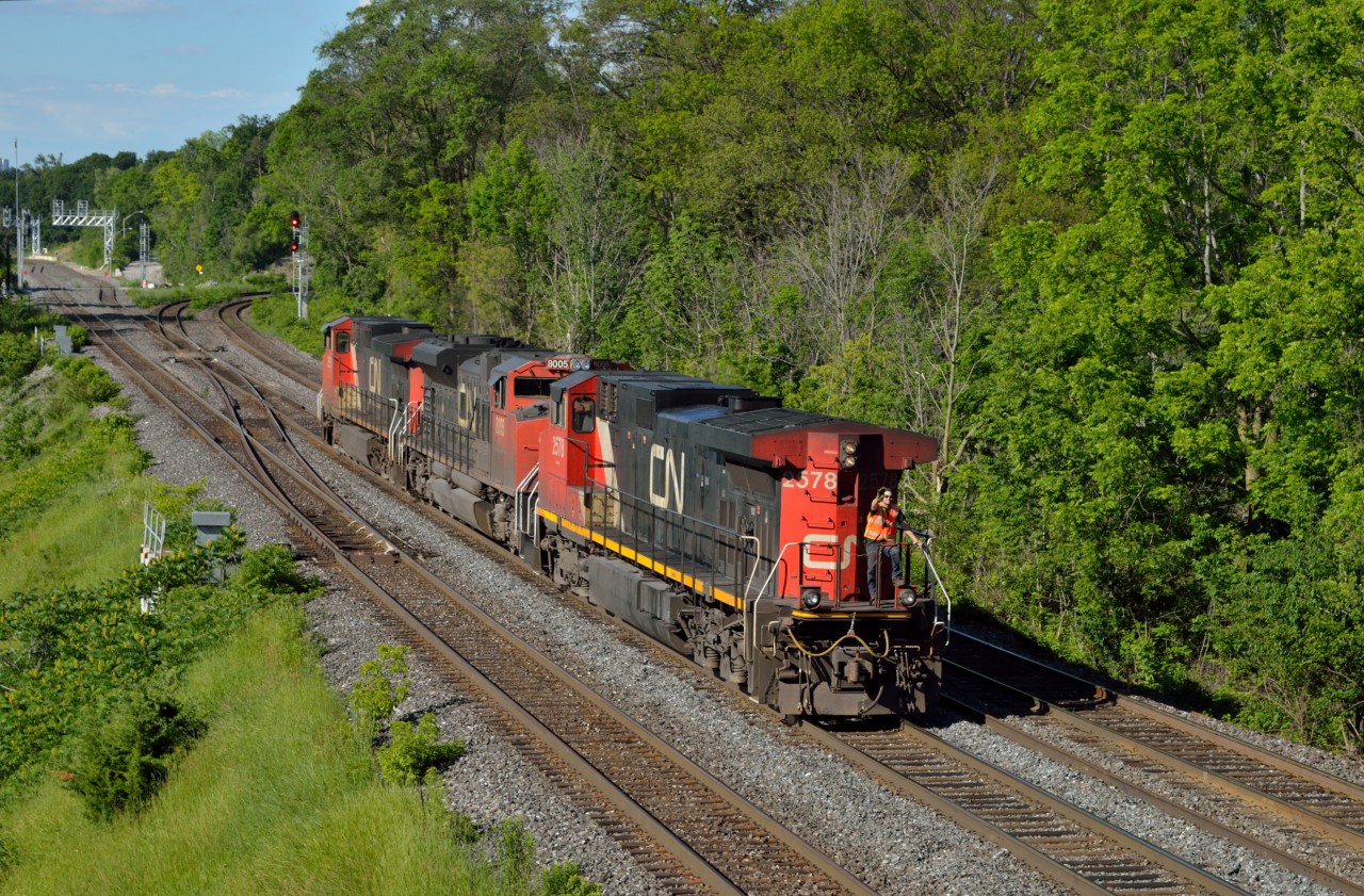 After working Aldershot yard, A421 has taken a cut of cars down to Stuart Street yard and is seen reversing through Bayview Jct to lift the rest of it's train back at Aldershot.