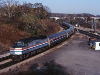 VIA 81, Amtrak's "International" switching to the Dundas sub in the days before they switched to the Guelph sub.