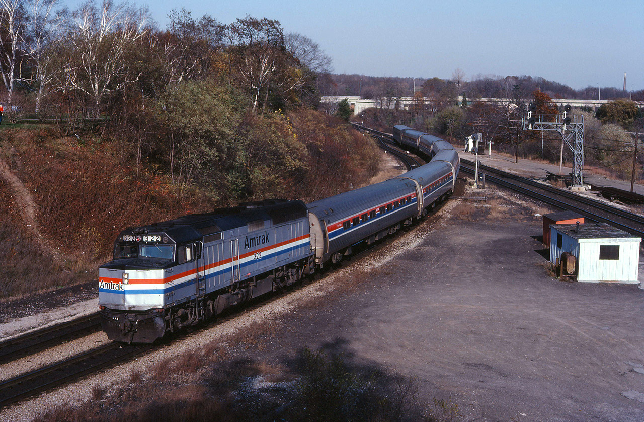 VIA 81, Amtrak's "International" switching to the Dundas sub in the days before they switched to the Guelph sub.