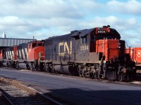 Power laying over at Hamilton's diesel shop in January 1980.