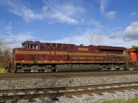 <b>'Test Dirt'</b> So says the etching on the fuel tank of the PRR heritage unit (NS 8102), which is about to leave Southwark Yard, leading CN 527.
