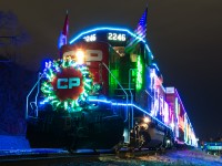 CP O2H is ready to depart Kinnear Yard for their overnight layover in Aberdeen Yard.  This was the largest crowd of people I have ever seen in Hamilton this year!  A reported 13,000 people came out to the concert and to see the train.  It is always a great way to kick off the Christmas season with this train.