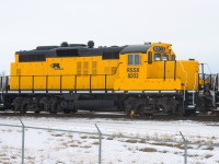 ExCP 8203 seems to have found a retirement job in Alberta. It is one of at least three units stationed at the large crude oil rail terminal just east of Hardisty Alberta.