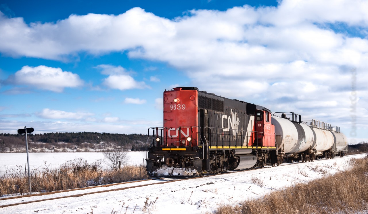 Local weekly freight service out to Arnprior on a snowy December day.