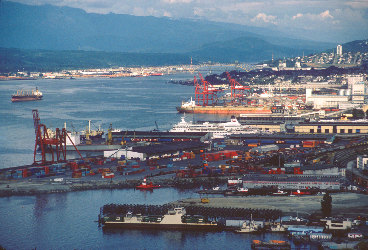 Overview of the CP Container Terminal, Port Vancouver 1991