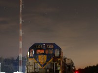 All is quiet in the early morning hours of May 22. D&H GP38-2 7304 was well followed by rail fans over the previous several days as it sprayed weeds westward from Montreal. After spending the next several hours slumbering away at the junction the unit and its train will begin its gradual journey out through western Canada. The 7304 has seen many changes during its lifetime, from shedding its as delivered Lehigh Valley paint so many decades ago, to being transferred to the D&H as part of the start up deal with Conrail. Today it is one of only two D&H painted units left on CP's roster, and if it ever goes through a rebuild before retirement it will trade its classy D&H paint for CP red. Many changes have also taken place at CP's Guelph Jct. over the past several months including the removal of the track the 7304 is sitting on as well as the erection of new signals protecting both the Galt sub as well as the Hamilton sub.