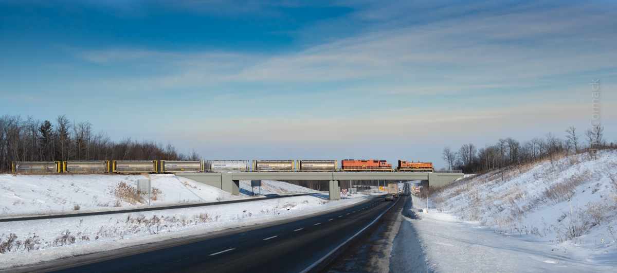 Crossing over Autoroute 50.