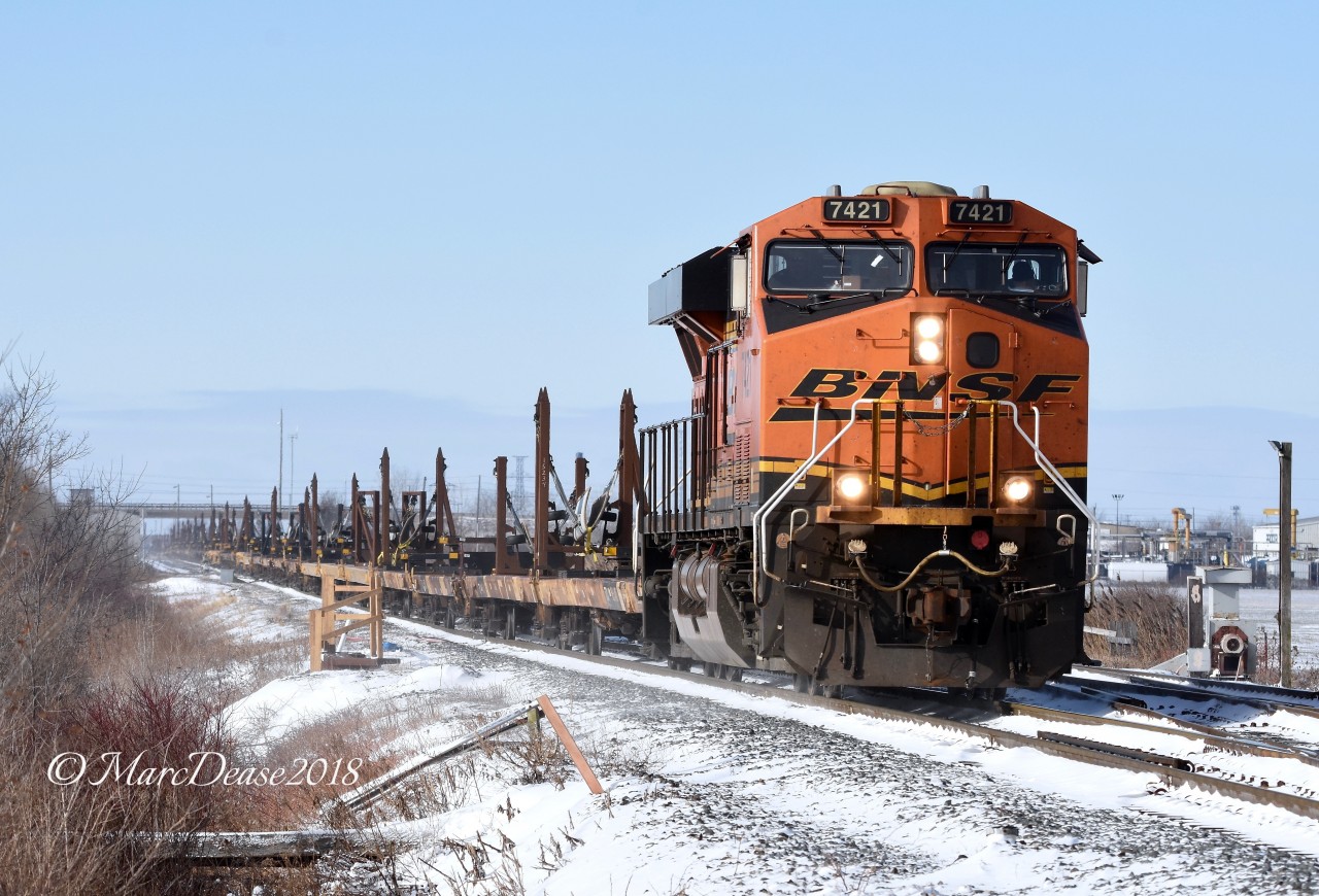 A nice surprise today with a solo BNSF leader on X388 departing Sarnia.