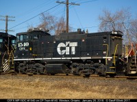 Trailing dead on CP Train #140 today were 2 ex-NS MP15DC's.  Here is a shot of CEFX 1540 as train 140 shoves back into Windsor Yard.