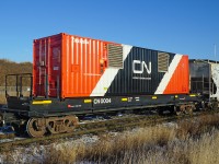 Sure sign of winter operating is CN using their distributed breaking cars